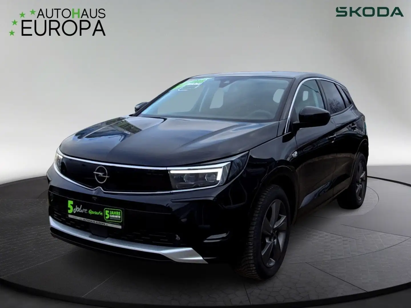 Opel Grandland 1.2 Turbo Automatik Elegance AHK Navi Kam360 SHZ L Schwarz - 1
