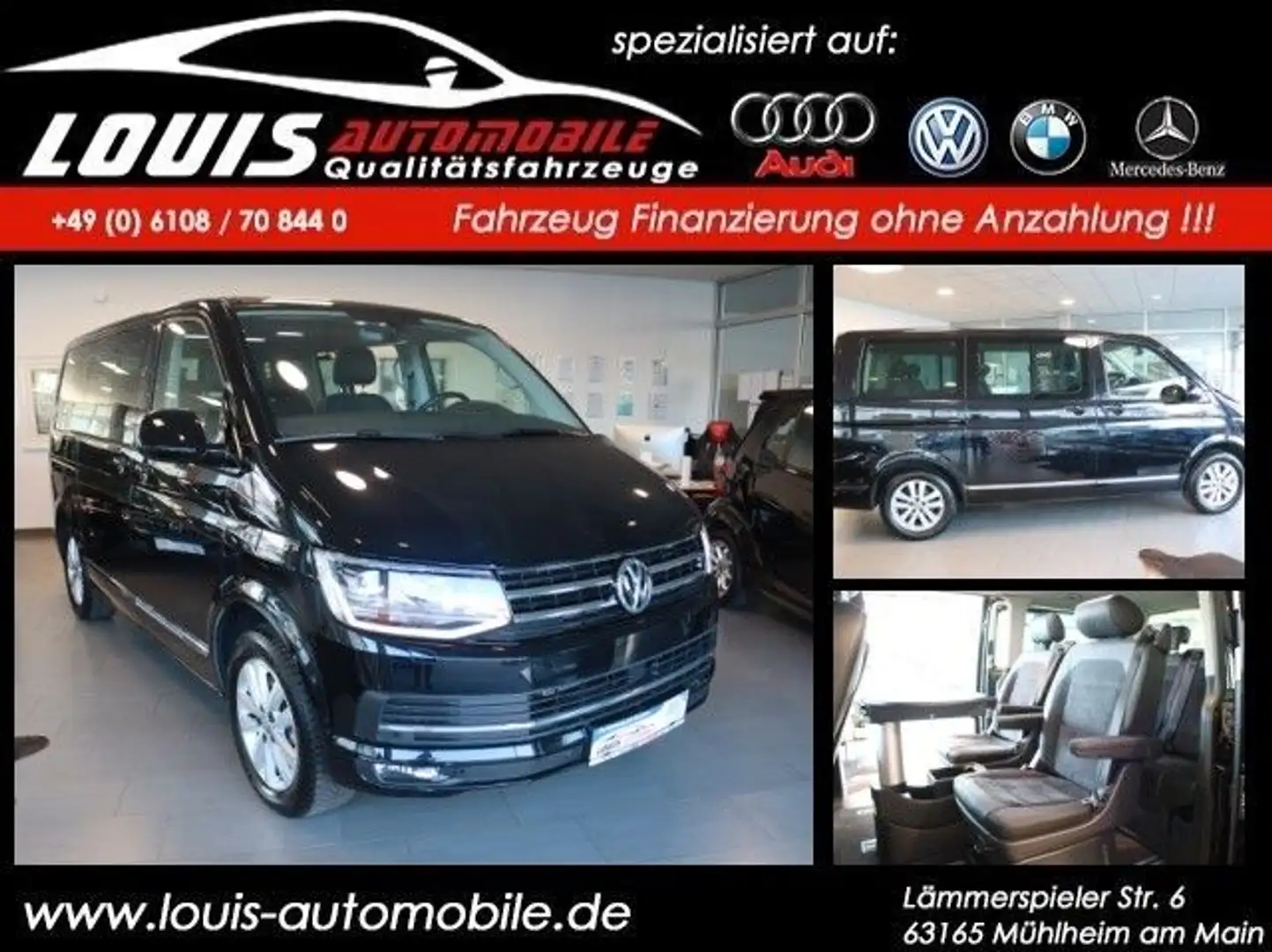 Volkswagen T6 Multivan Highline/Leder/7-Sitzer/Automatik Negro - 1