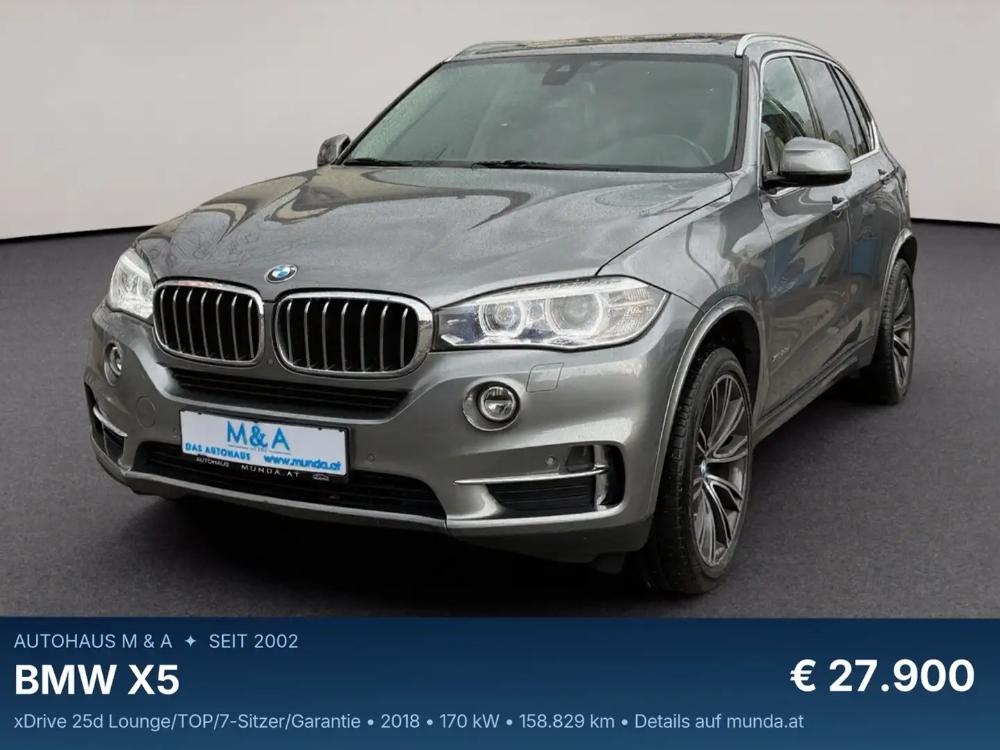 BMW X5 xDrive 25d Lounge/TOP/7-Sitzer/Garantie Grau - 1