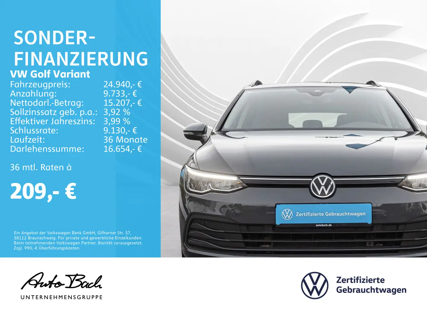Volkswagen Golf Variant Golf VIII Variant 2.0 TDI DSG Life, Navi, LED, R Gris - 2