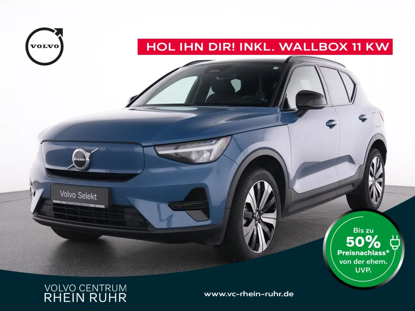 Volvo XC40 PURE ELECTRIC CORE MET+STANDHZ+KAMERA+LM19 Blauw - 1