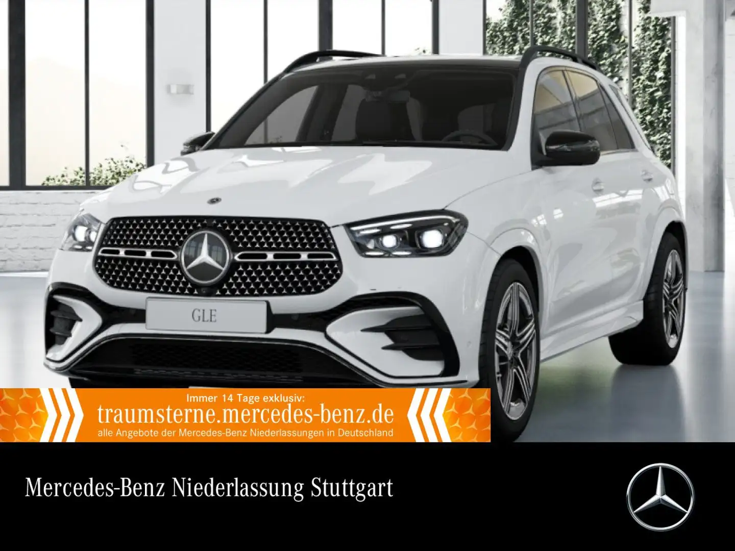 Mercedes-Benz GLE 350 de 4M AMG+NIGHT+PANO+360+AHK+MULTIBEAM+9G Weiß - 1