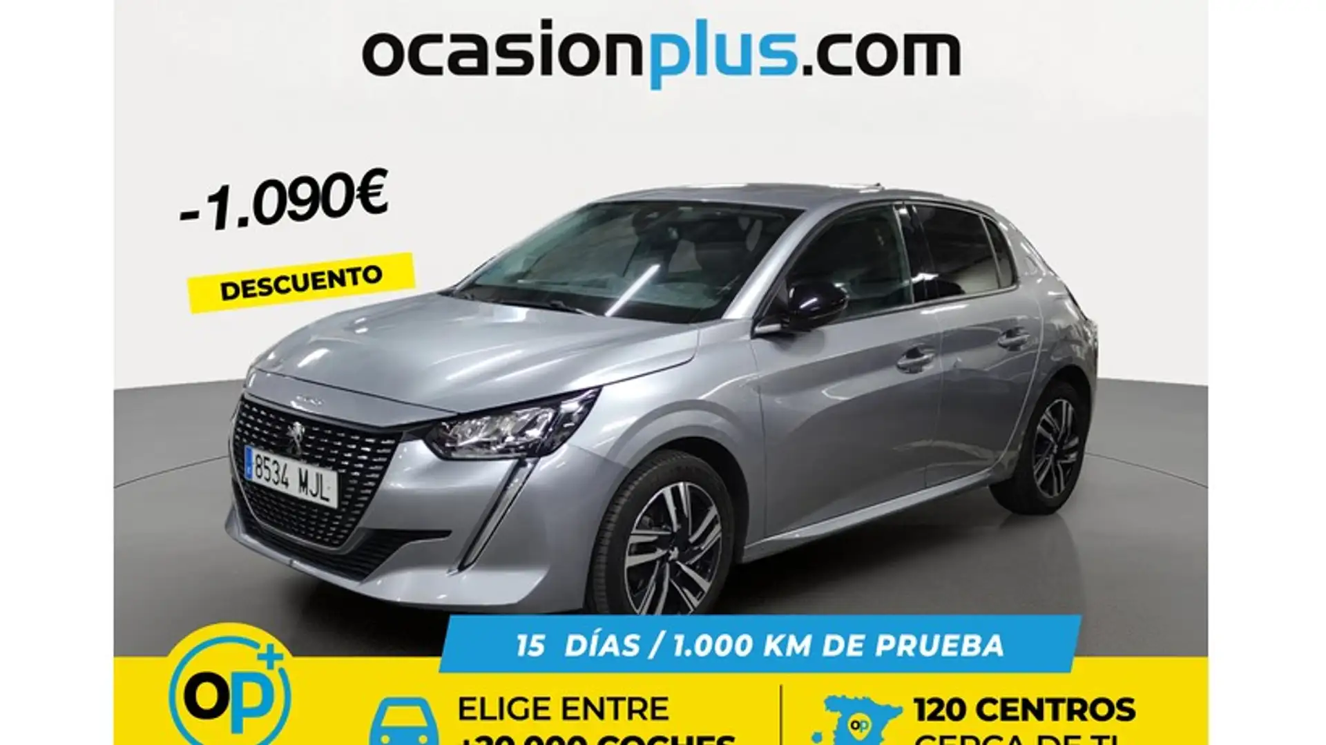 Peugeot 208 1.2 Puretech S&S Allure 100 Gris - 1