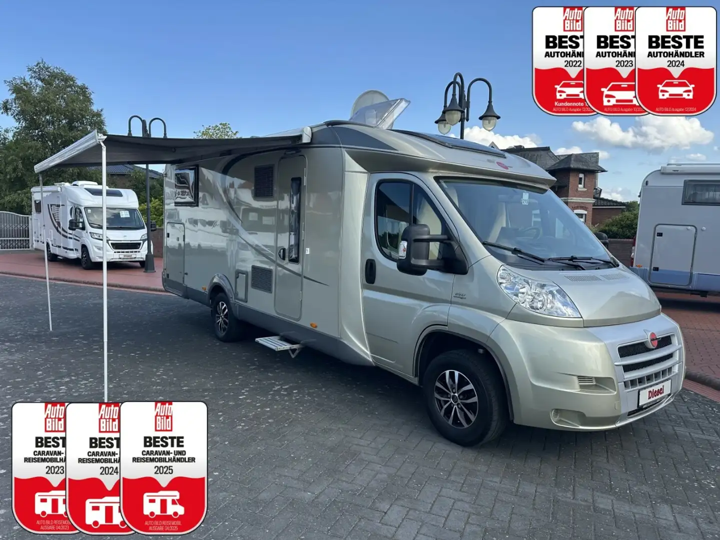 Bürstner Nexxo T728 4,0t +Hubstützen+Einzelbett+SAT/TV+Sola Goud - 1