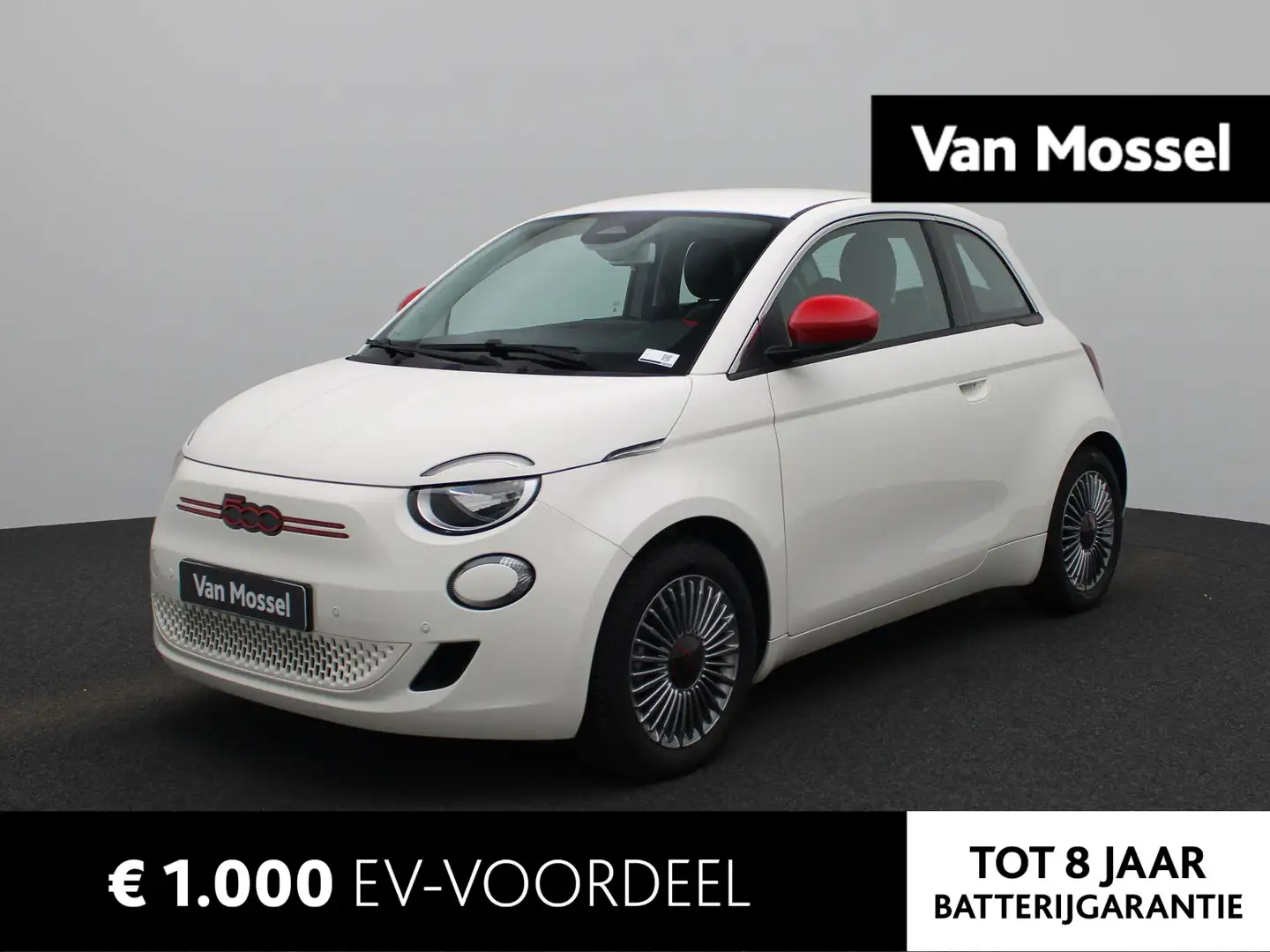Fiat 500e RED 42 kWh | Camera | Navigatie | Airco | Wit - 1