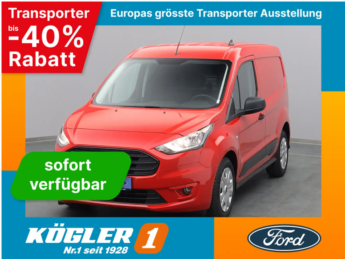 Ford Transit Connect Kasten 220 L1 Trend 100PS Rot - 1