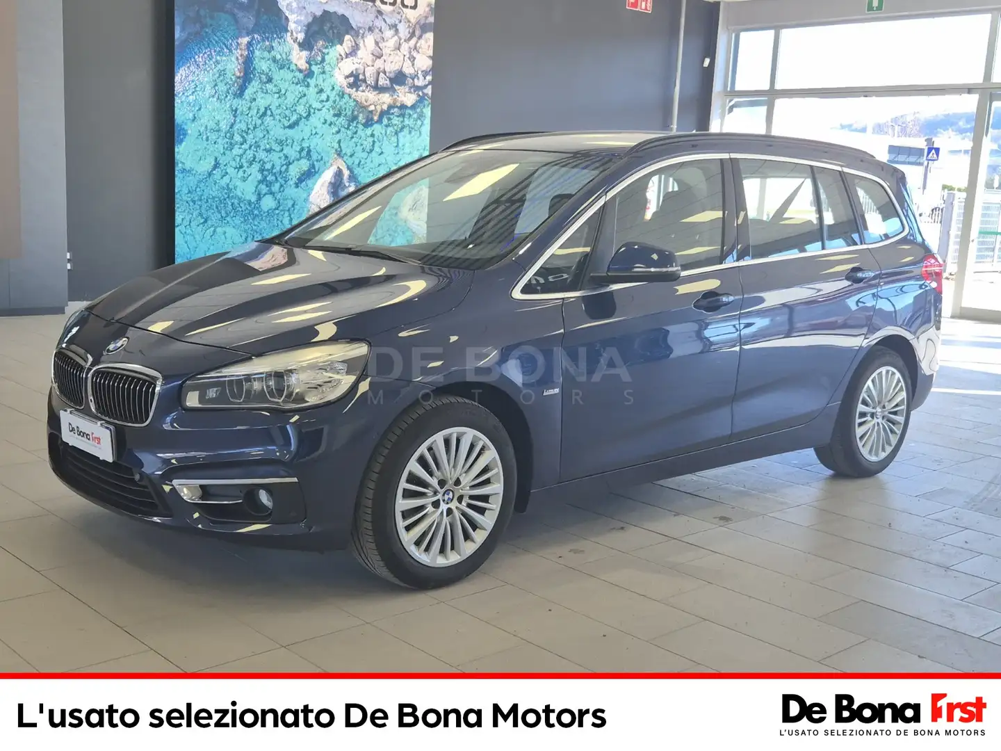 BMW 218 218d gran tourer luxury business pack auto 7p.ti Blauw - 1
