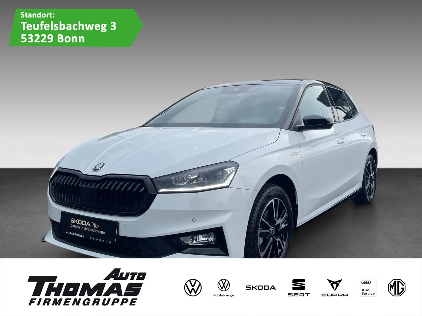 Skoda Fabia Monte Carlo 1.0 TSI LED NAVI KAMERA SZH Weiß - 1