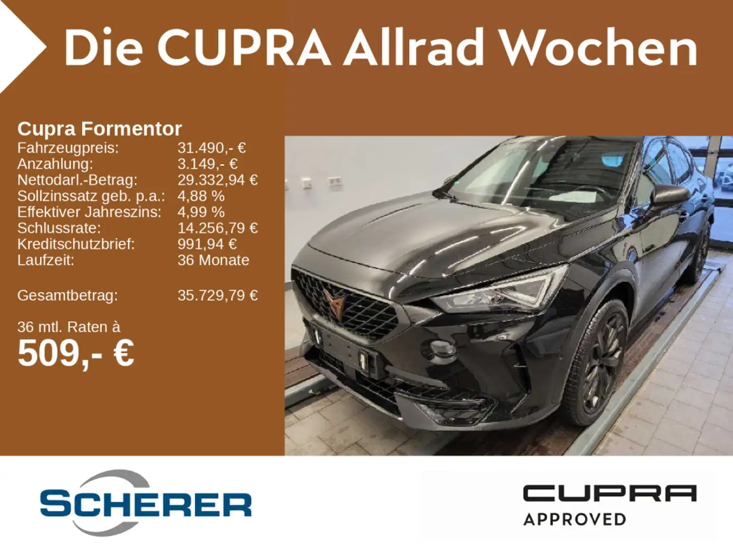 CUPRA Formentor VZ 2.0 TSI DSG Tribe Edition NAVI RFK Schwarz - 1