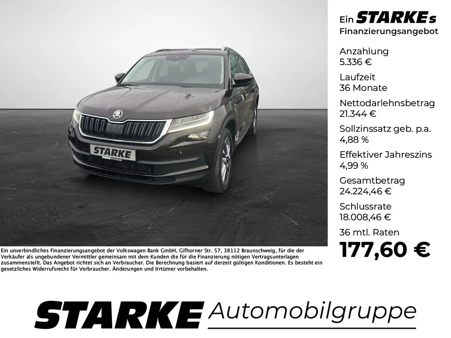 Skoda Kodiaq 2.0 TDI DSG 4x4 Drive Braun - 1