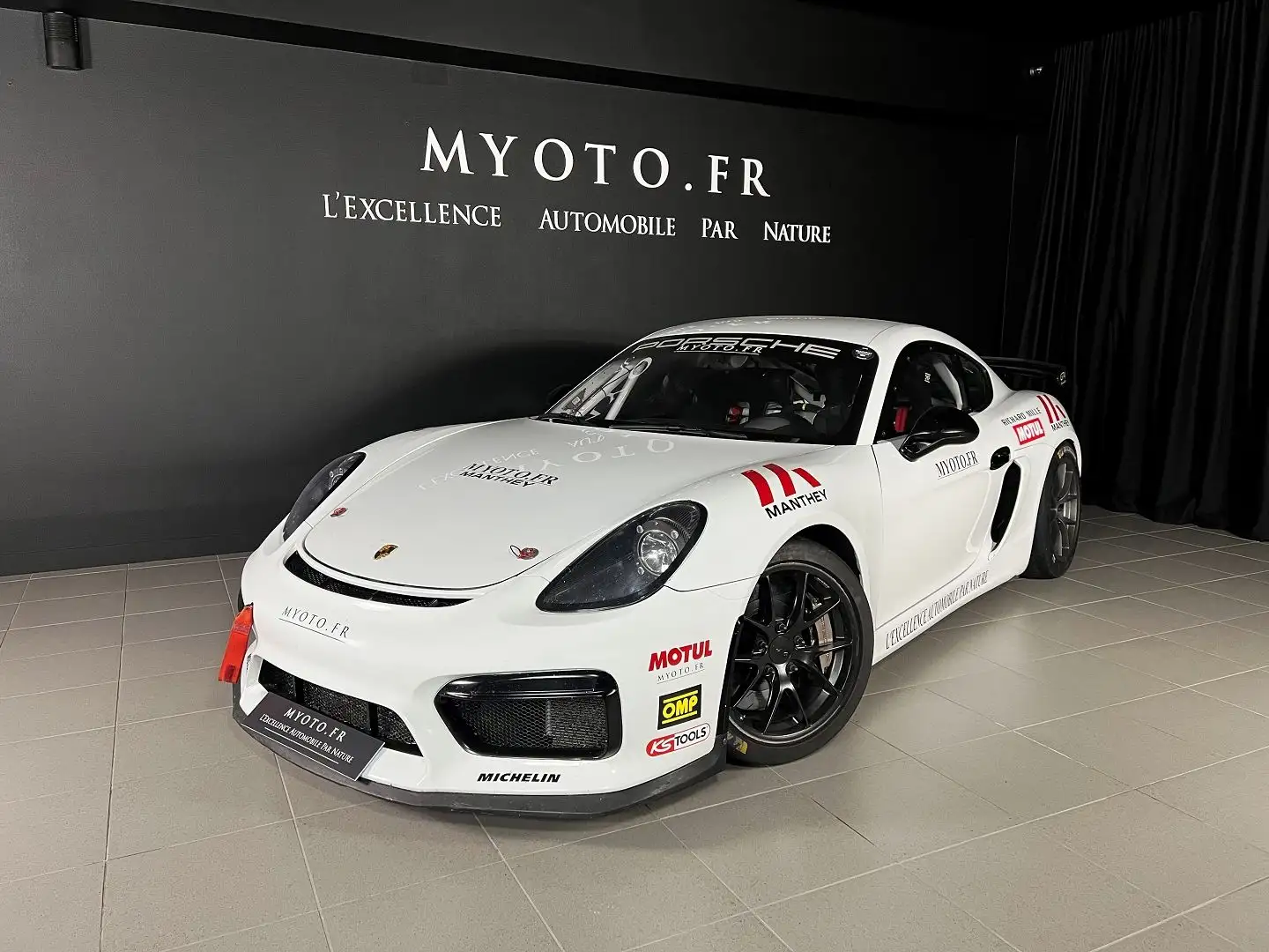 Porsche Cayman (981) 3.8 420CH GT4 CLUBSPORT MANTHEY RACING Blanco - 1