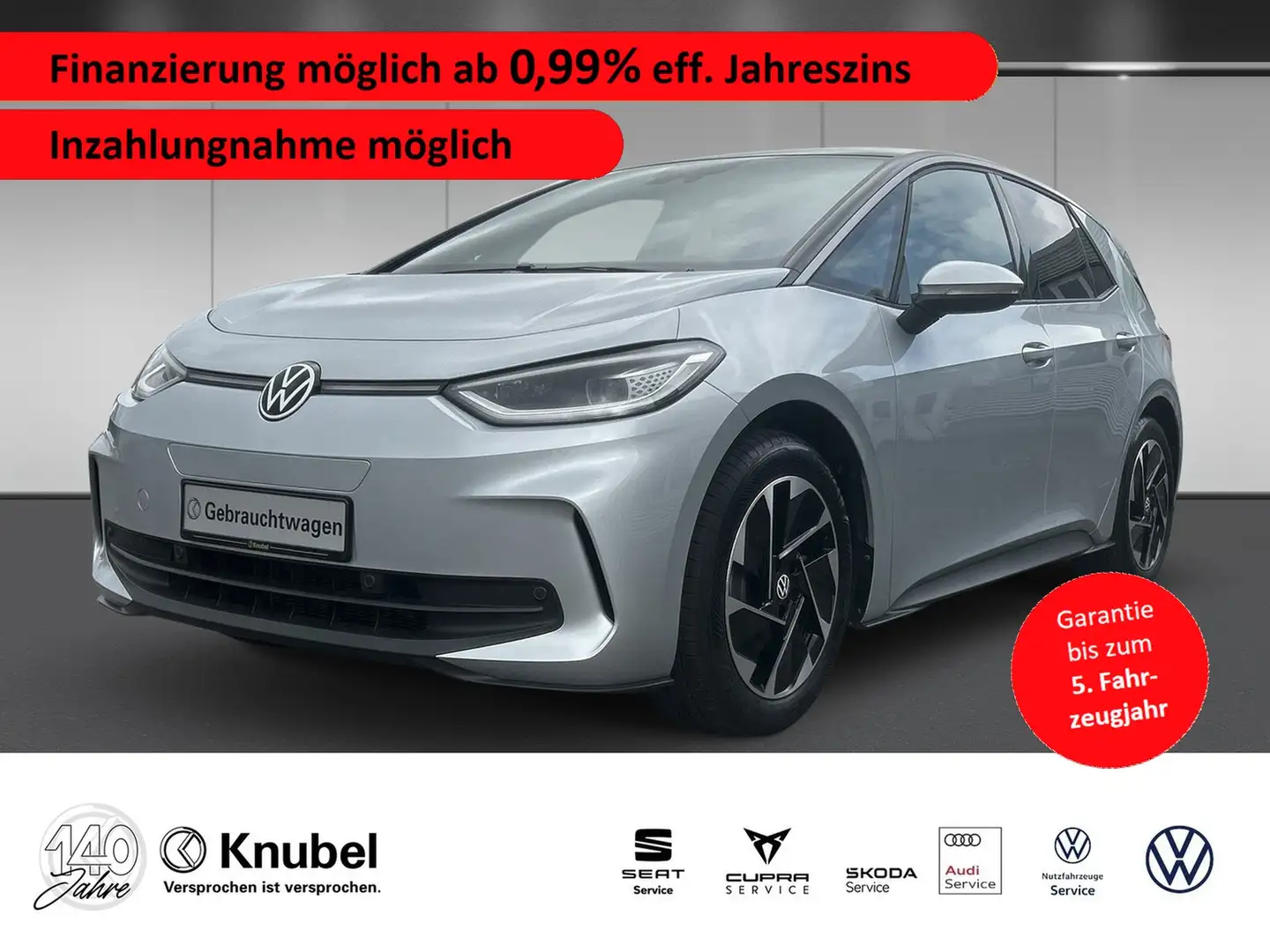 Volkswagen ID.3 Pro IQ.Light Navi ACC AHK Wärmepumpe Argento - 1