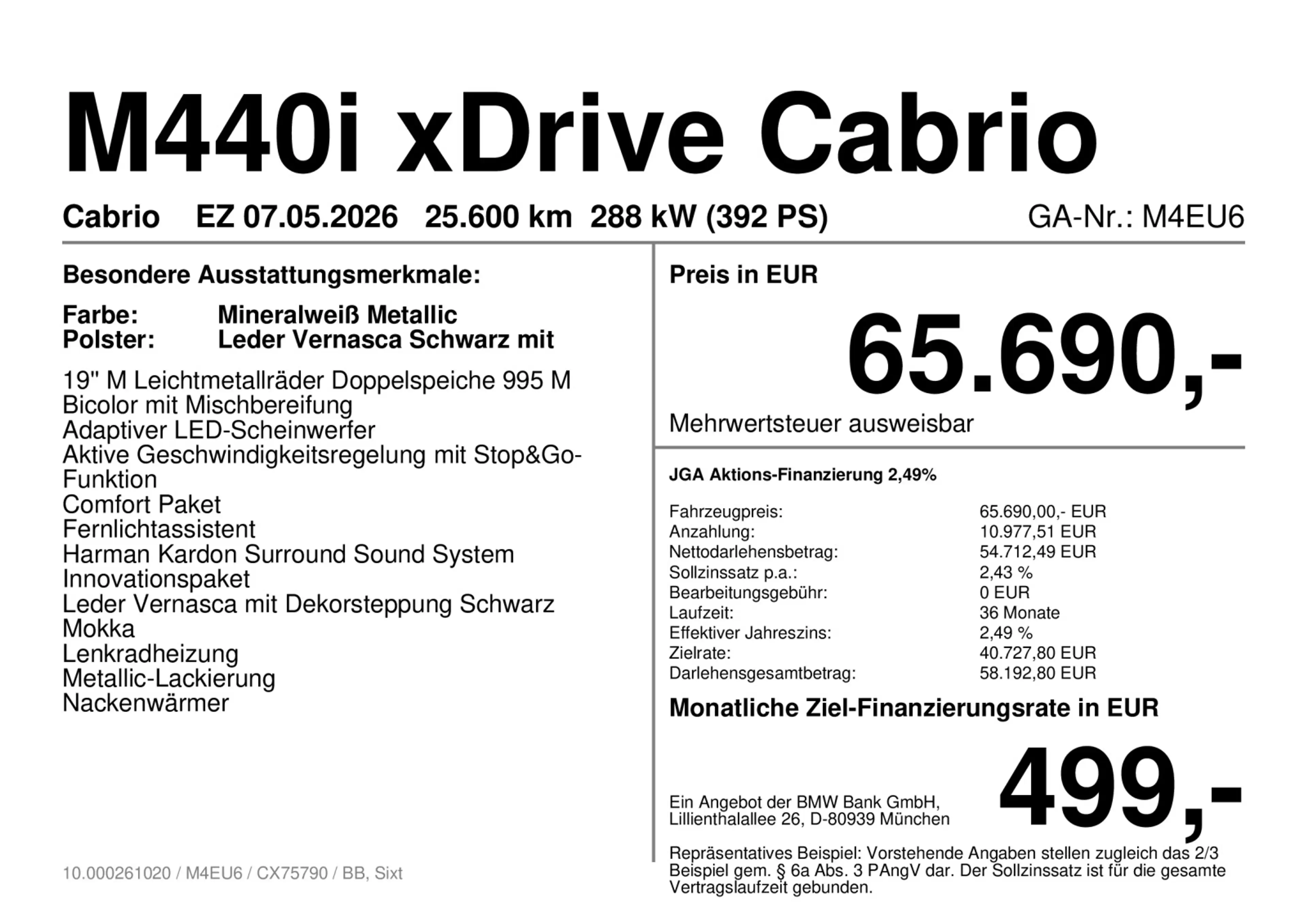 BMW 440 M440i xDrive Cabrio ACC+Harman+19"LMR+ — photo 4