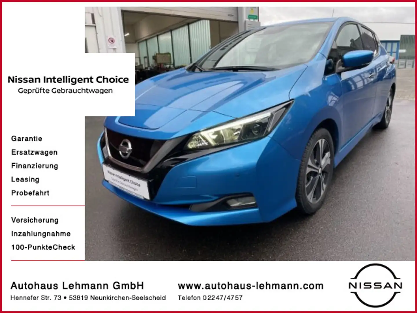 Nissan Leaf N-Connecta 40kWh Winterp. Allwetterreifen Blau - 1