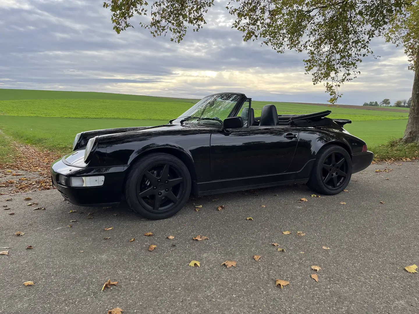 Porsche 964 911 3.6 Carrera 2 Cabriolet tiptronic Full Black Zwart - 2