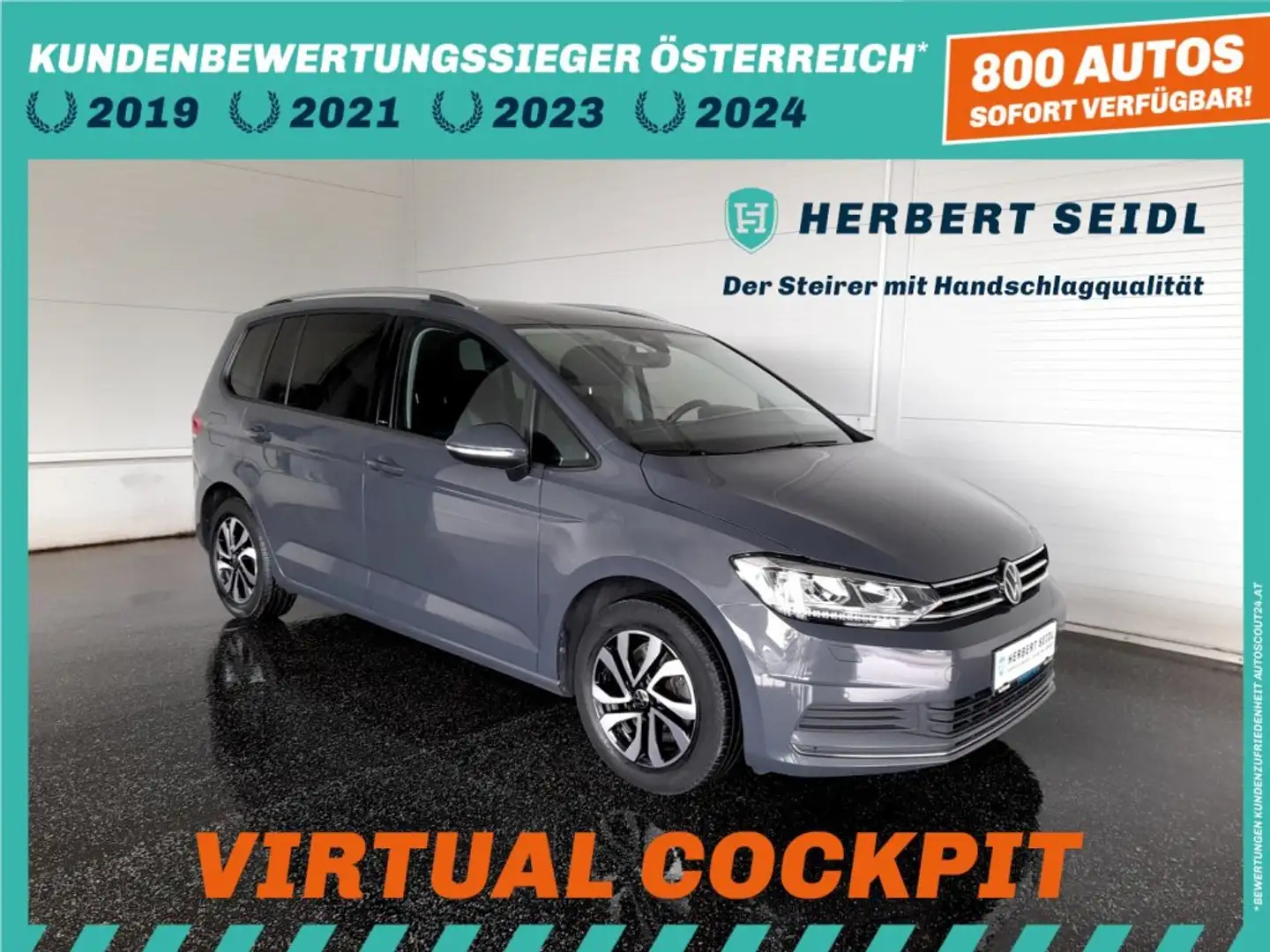 Volkswagen Touran ACTIVE 2,0 TDI DSG *STANDHZG / VOLL-LED MIT FLA / VIRTUELL / NAVI / AHV & KAMERA / ACC / 3-ZONEN KLIMA / SHZG VO&HI* Grau - 1