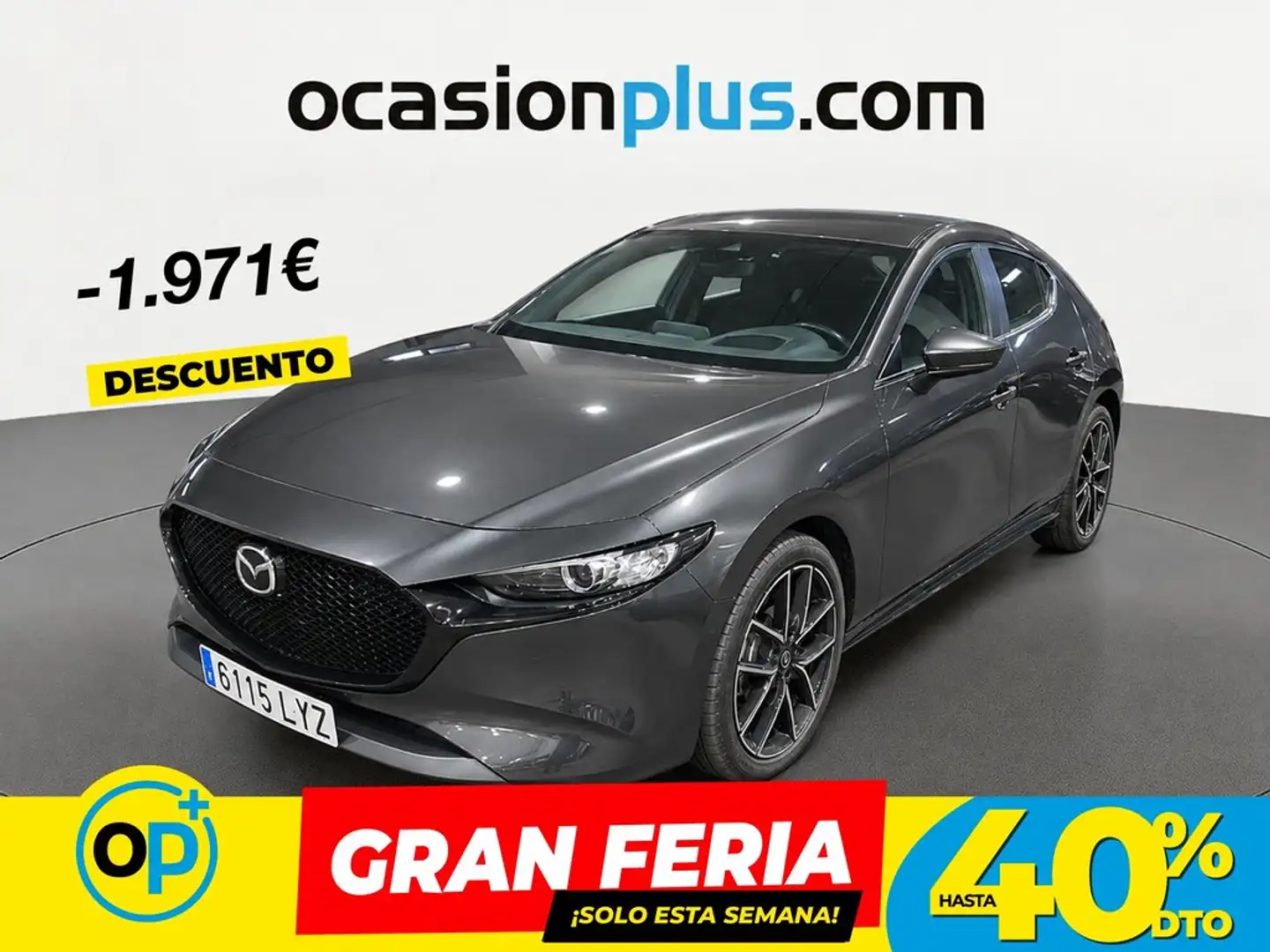 Mazda 3 Sedán 2.0 e-Skyactiv-G Evolution 90kW Gris - 1