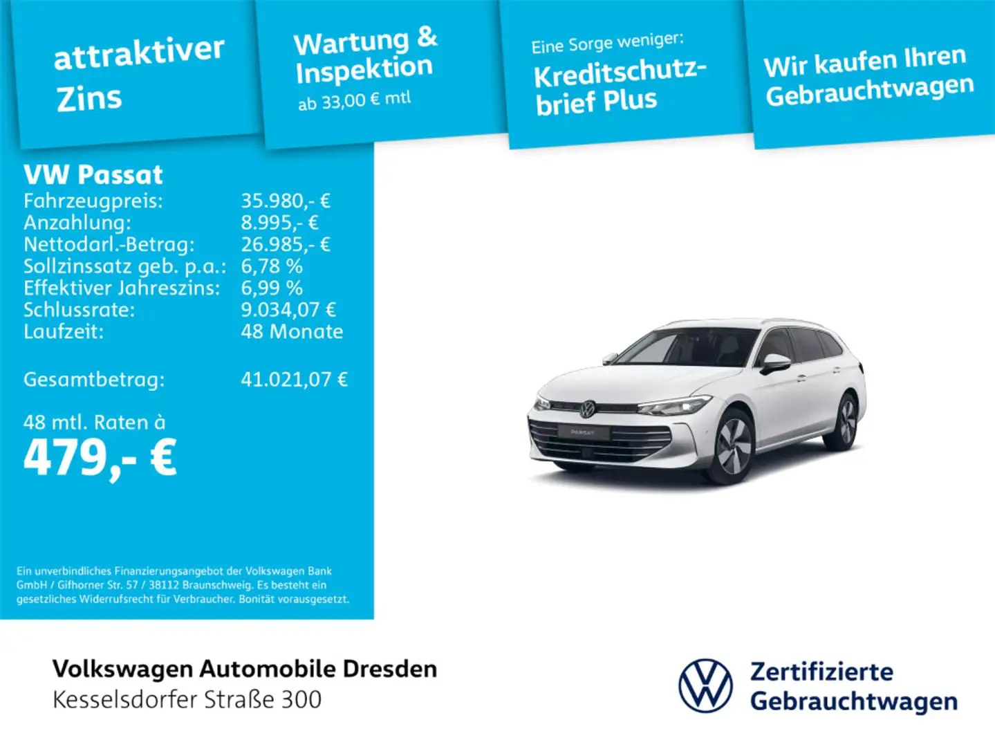 Volkswagen Passat Variant Business 1.5 TSI Weiß - 1