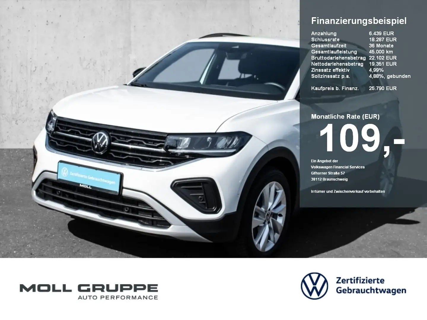 Volkswagen T-Cross 1.5 TSI DSG Life MATRIX 2xKLIMA ACC AUT Alb - 1