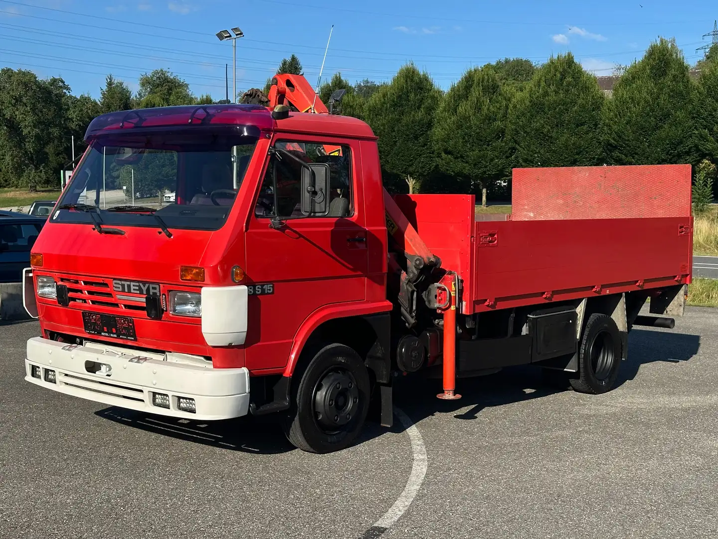 Steyr 8S15 Pritsche Ladekran hydraulische Ladebordwand Rot - 2