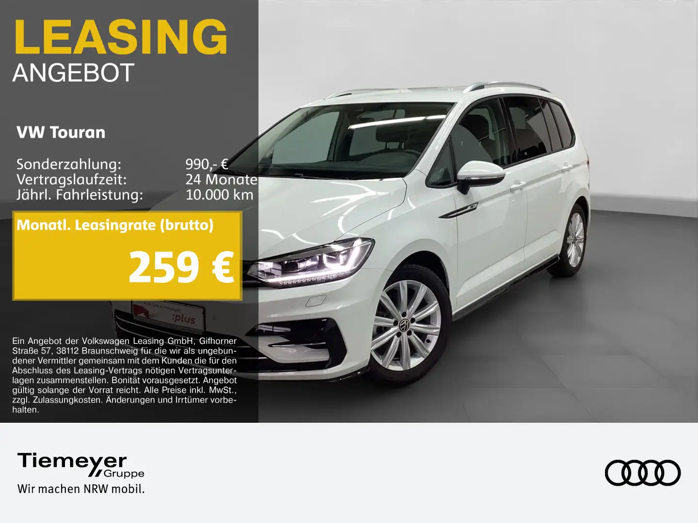 Volkswagen Touran 1.5 TSI DSG R-LINE IQ.DRIVE LED KAMERA Weiß - 1
