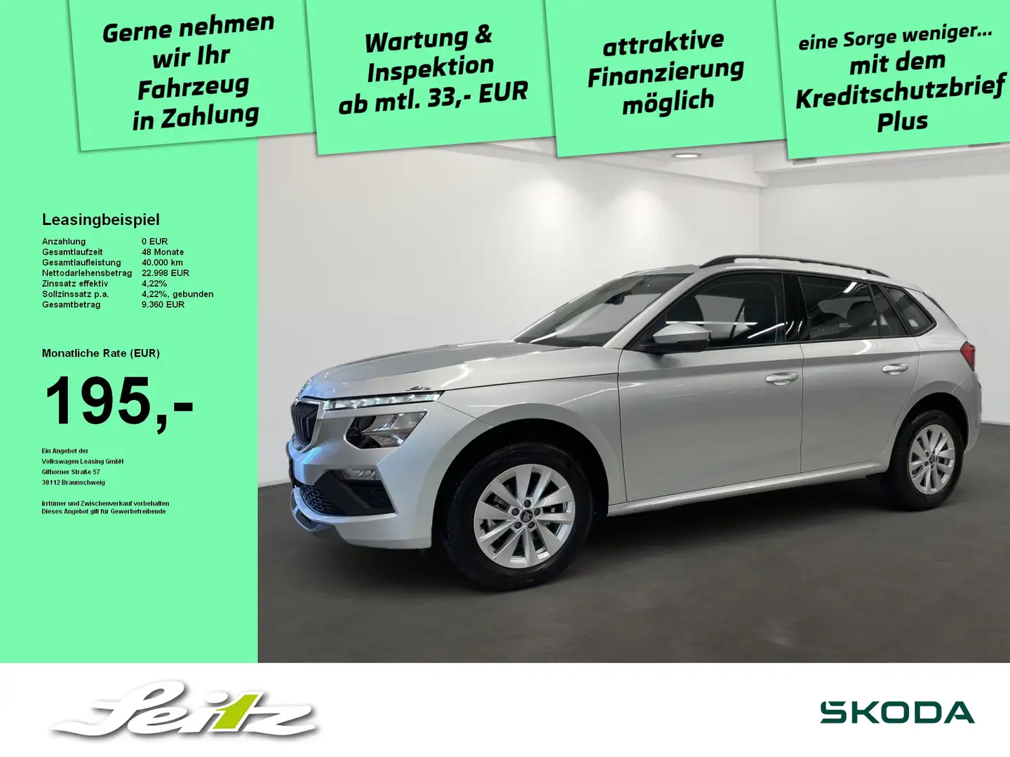 Skoda Kamiq 1.0 TSI Selection *KAMERA*LED*SITZH* Argent - 1