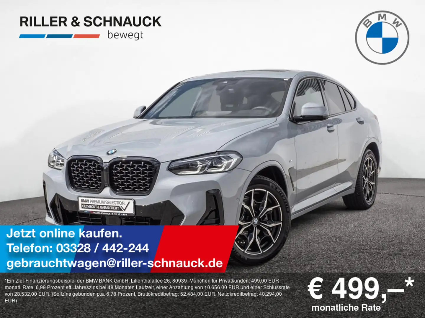 BMW X4 xDrive 20i M-Sport PANO+AHK+ACC+KAM Grey - 1