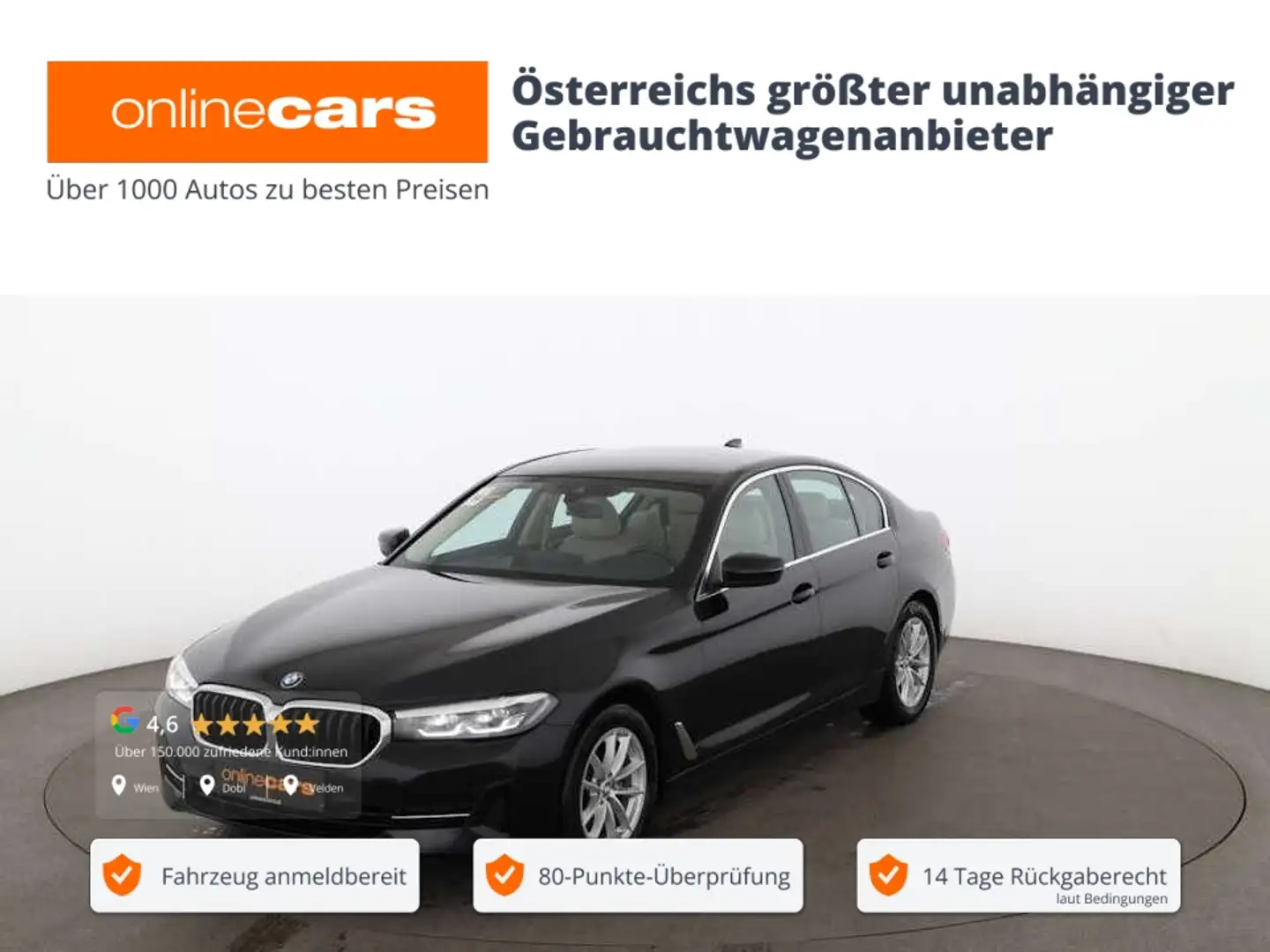 BMW 520 d xDrive Limousine Aut LED LEDER NAVI MEMORY Schwarz - 1