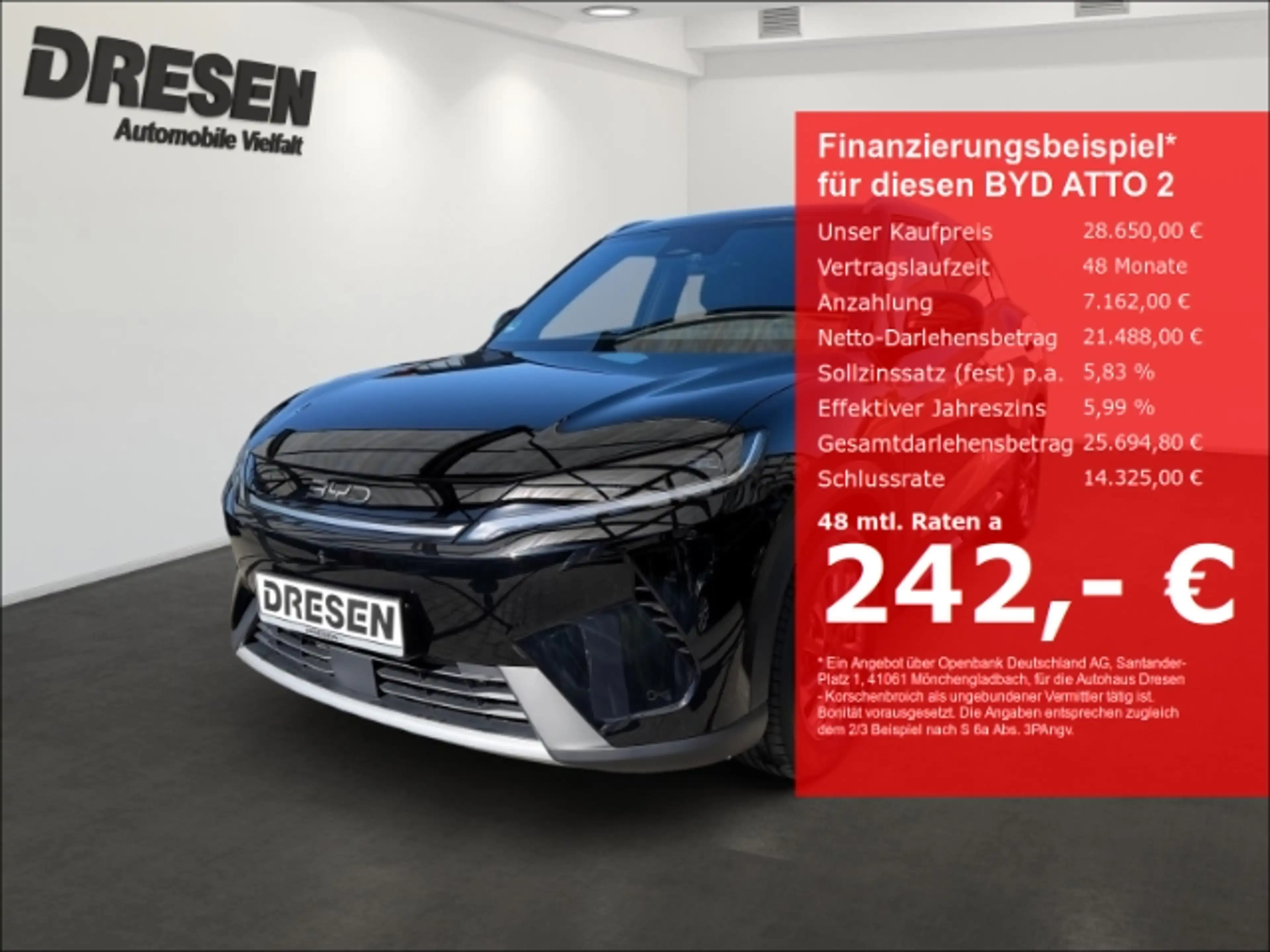 BYD Atto 2 DM-i 1.5 Boost (156 kW 212 PS)/Totwinkelass./Carpl