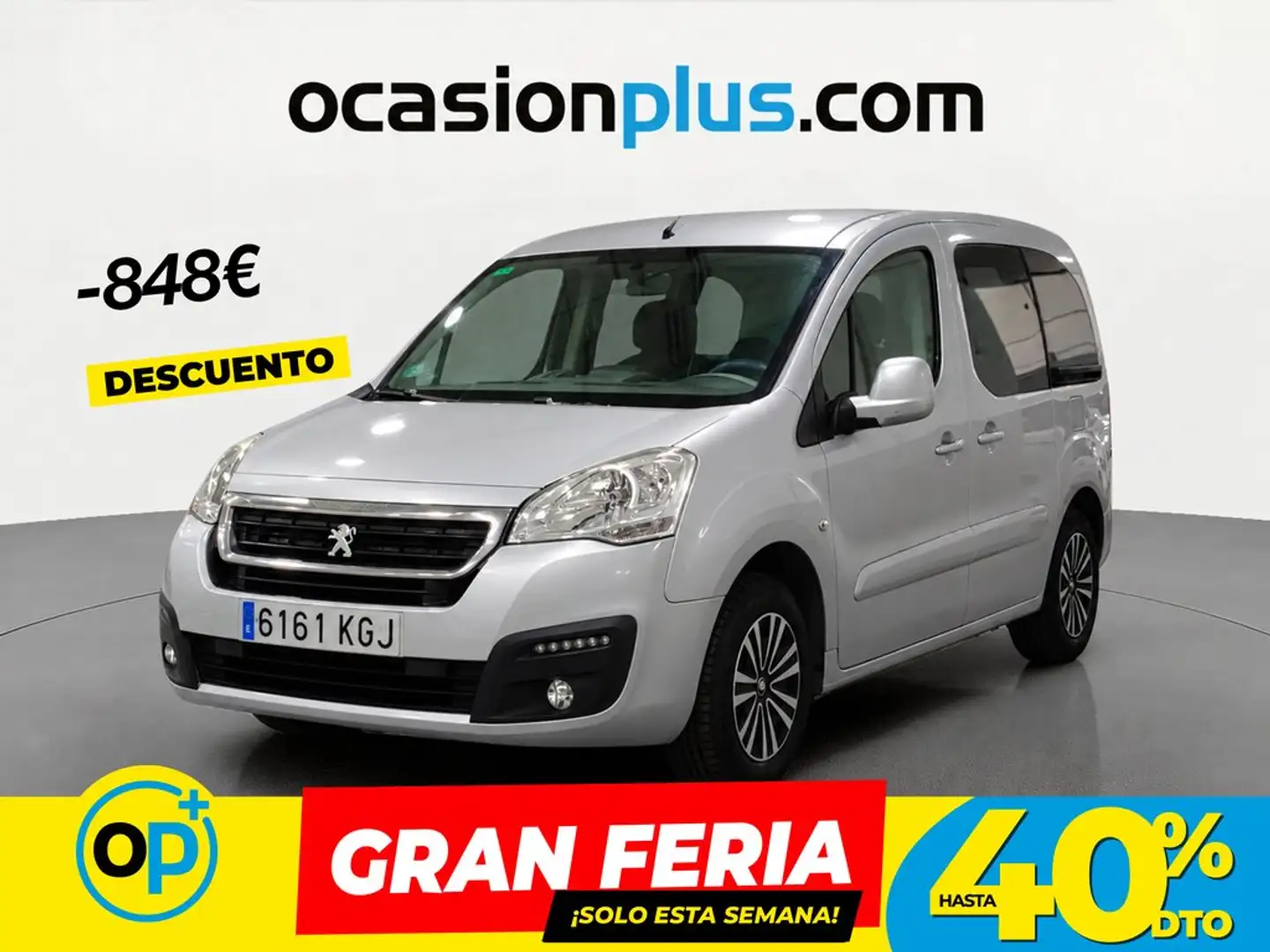 Peugeot Partner Tepee 1.6BlueHDI Active 100 Gris - 1