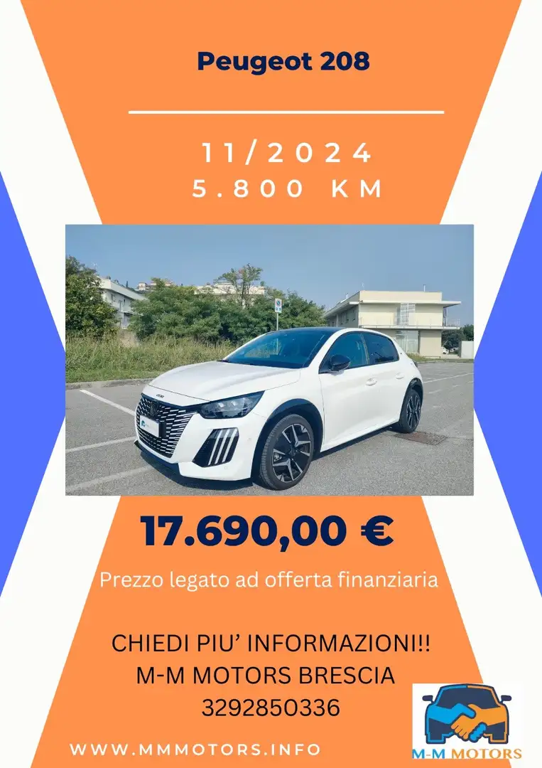 Peugeot 208 PureTech 100 Stop&Start 5 porte GT ProM-Mo Blanc - 2