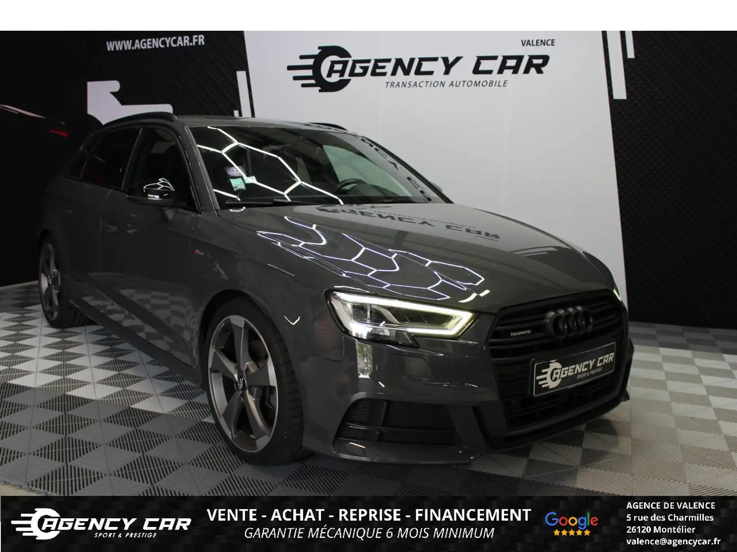 Audi A3 Sportback Quattro 2.0 TFSI -190 - BV S-Tronic 7  8V SPORTBACK S line PHASE 2 Grau - 1