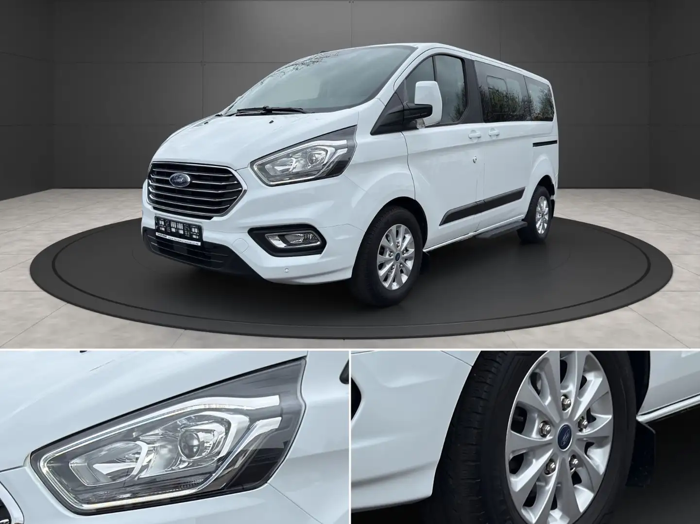 Ford Tourneo Custom L1 2xSchiebetür 9 Sitze Klima PDC Blanc - 1