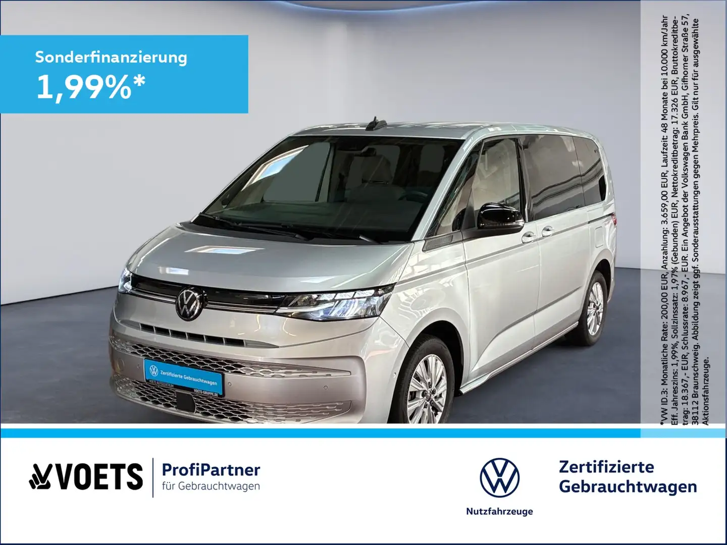 Volkswagen T7 Multivan Life KÜ 2.0 TDI DSG NAVI+RearView+LED Silber - 1