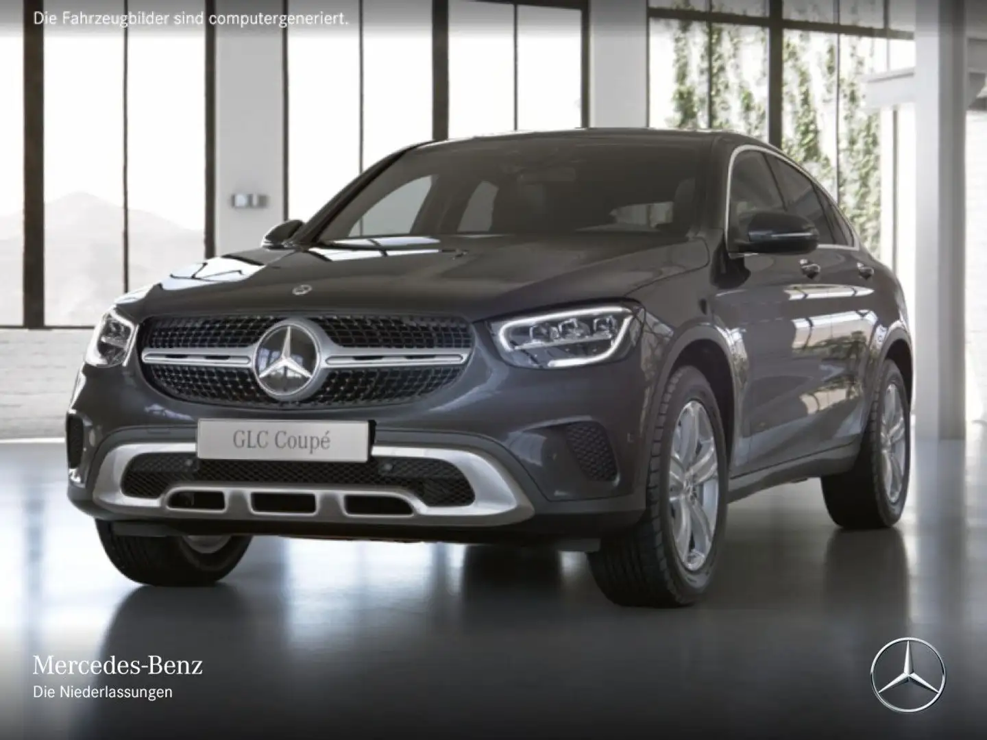 Mercedes-Benz GLC 300 e Coupé 4M LED+BURMESTER+KAMERA+HUD+SPUR Grau - 2
