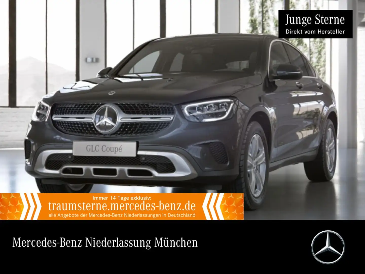 Mercedes-Benz GLC 300 e Coupé 4M LED+BURMESTER+KAMERA+HUD+SPUR Grau - 1