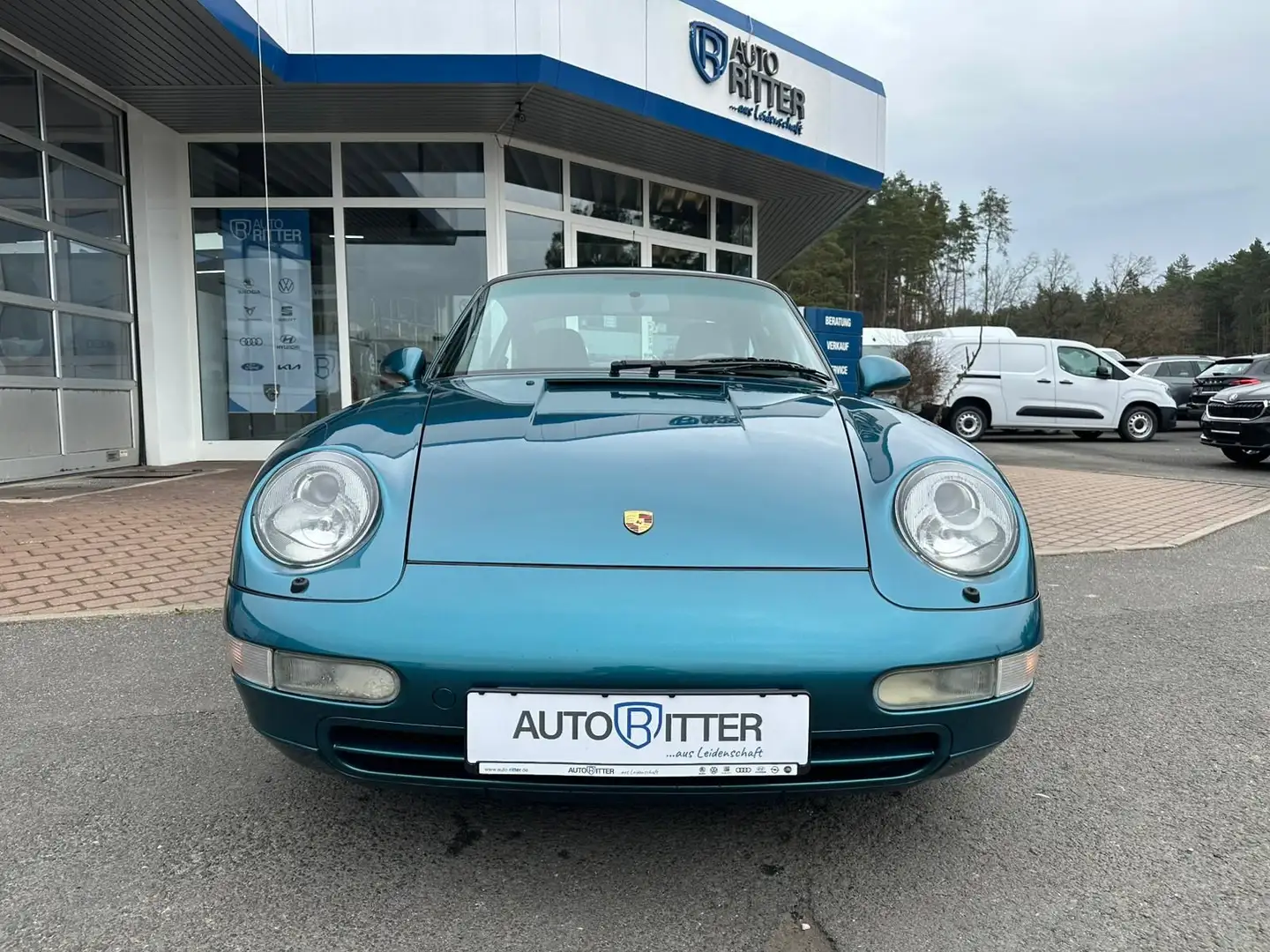 Porsche 993 Carrera 2 Coupe Schalter DE Fzg Unfallfrei! Zöld - 2