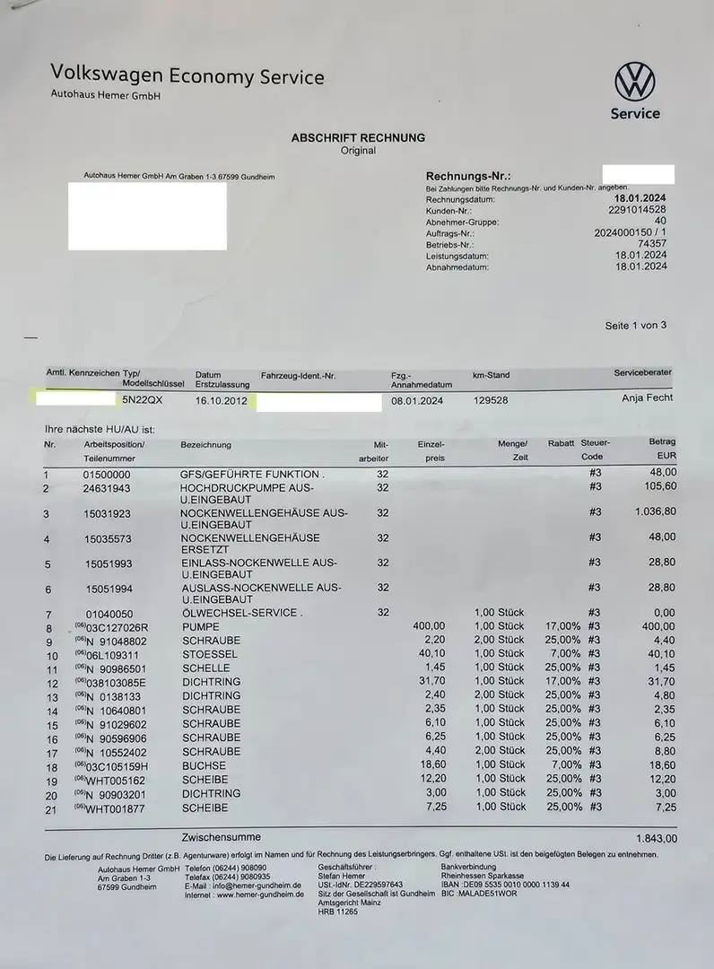 Volkswagen Tiguan 1.4 TSI Sport & Style 2.Hand*Tüv 11.2027* Blanc - 2