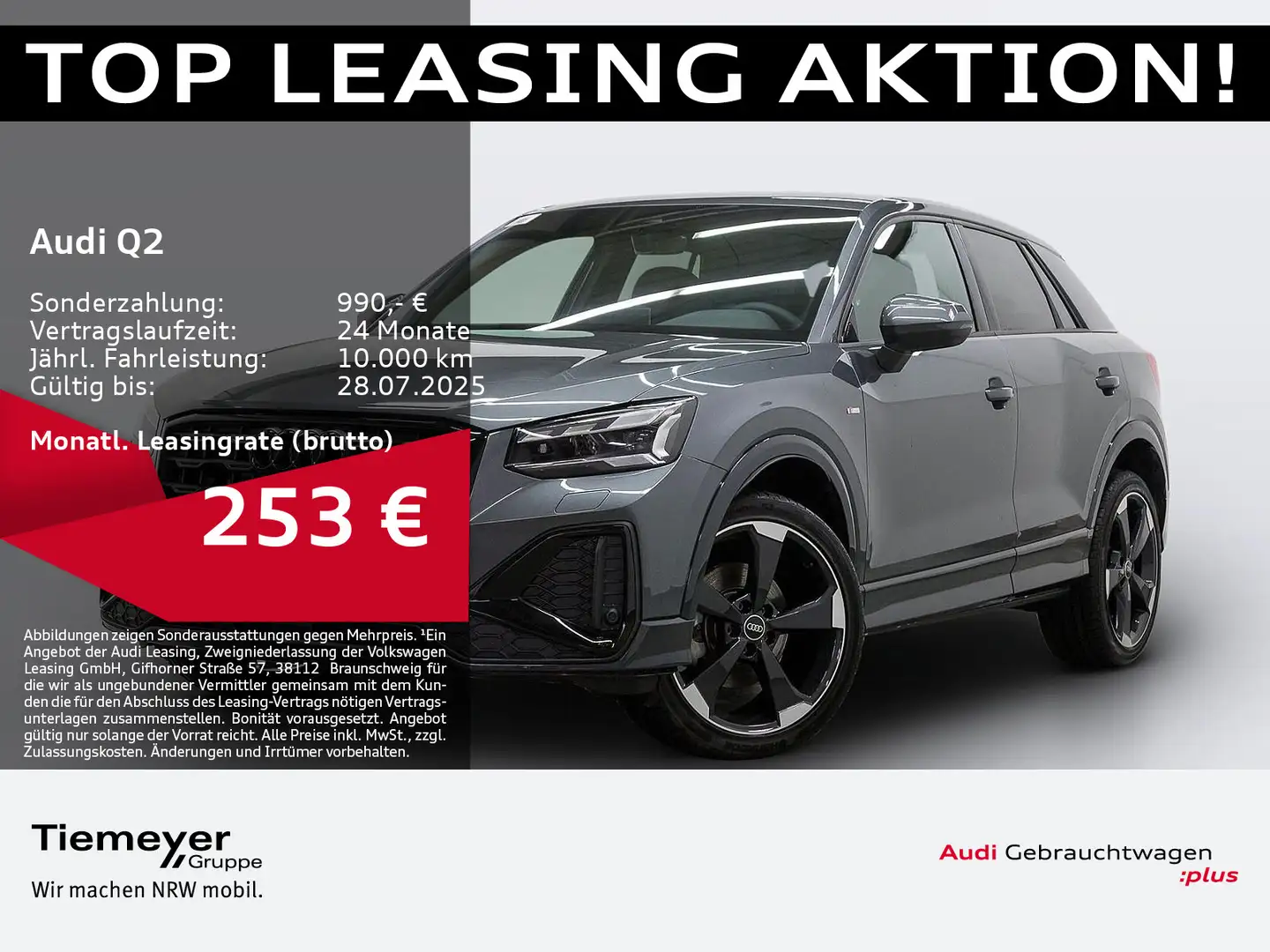 Audi Q2 30 TDI 2x S LINE LEDER MATRIX LM19 AHK Grau - 1