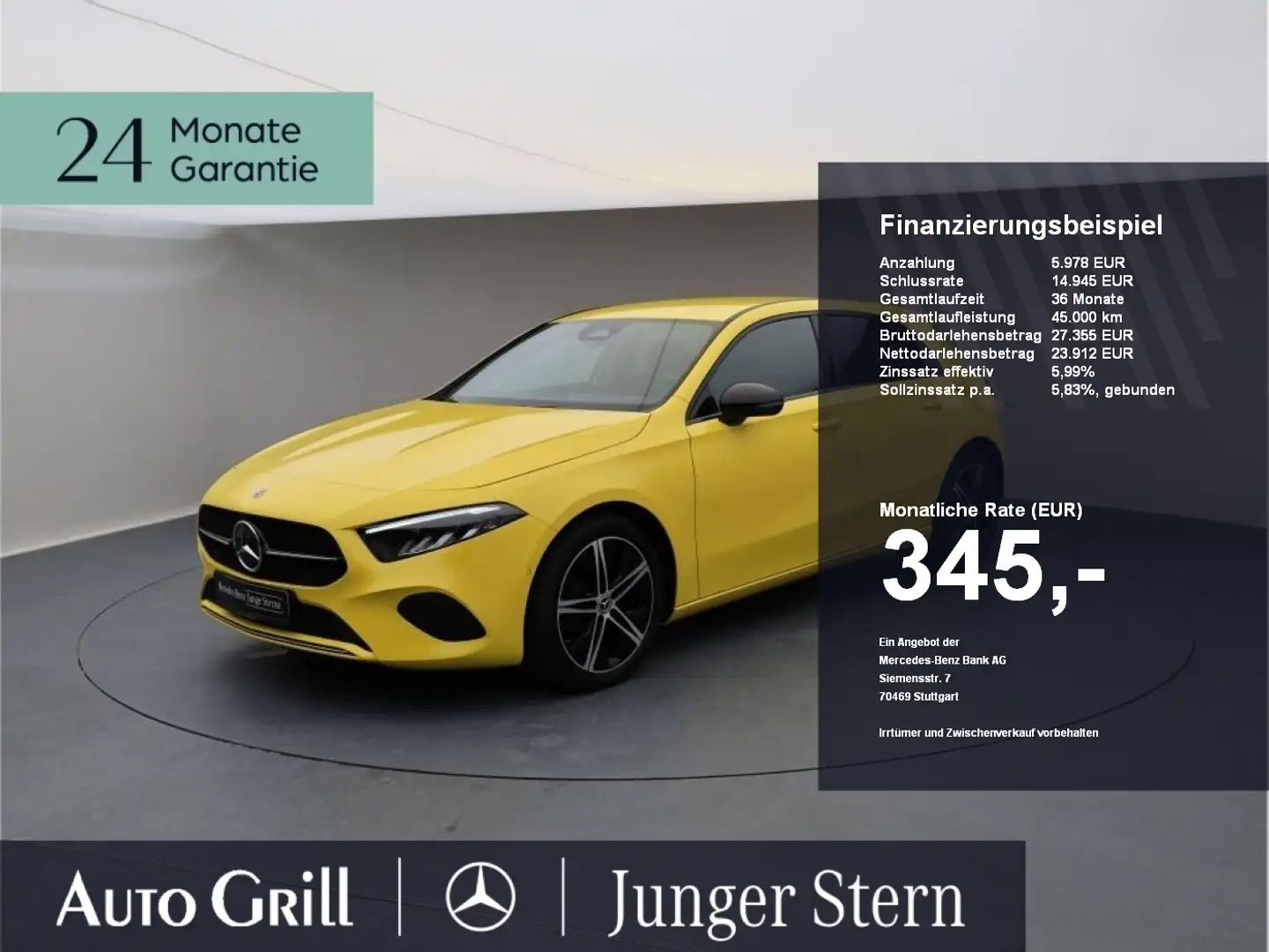 Mercedes-Benz A 180 Progressive Night Standheizung DistronicOD Jaune - 1
