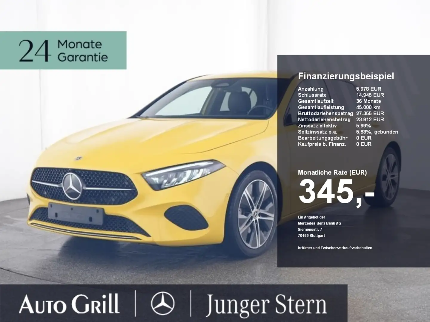 Mercedes-Benz A 180 Progressive Night Standheizung DistronicOD Gelb - 1