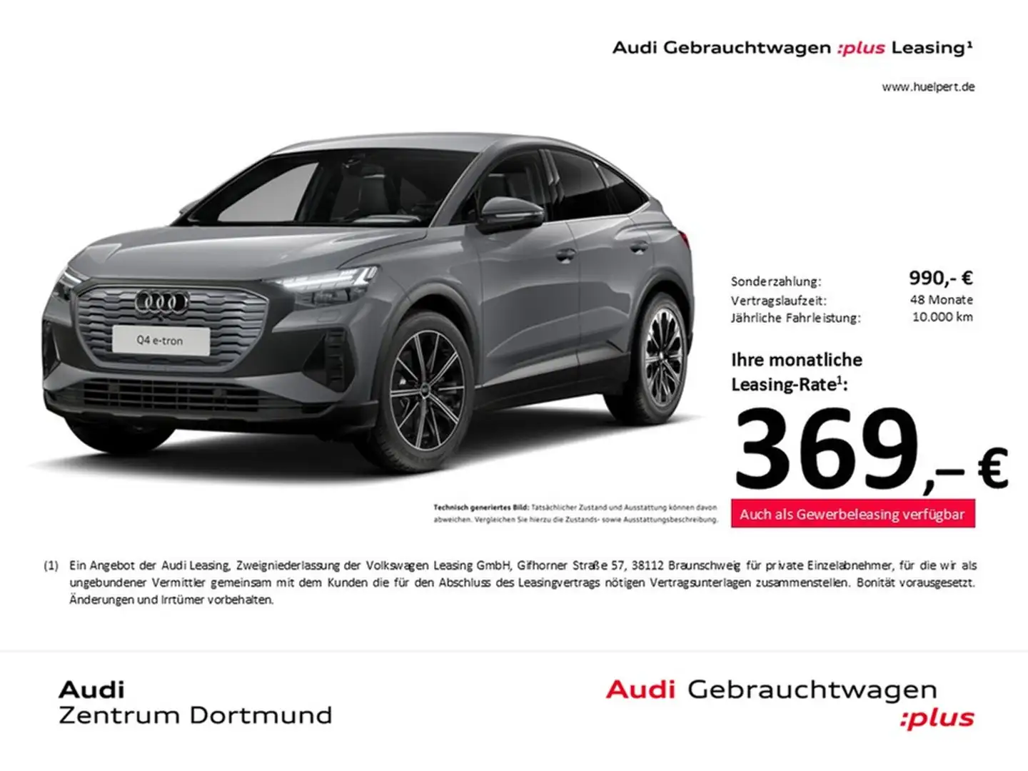 Audi Q4 e-tron Sportback 35 S LINE NAVI MATRIXLED CAM Grau - 1