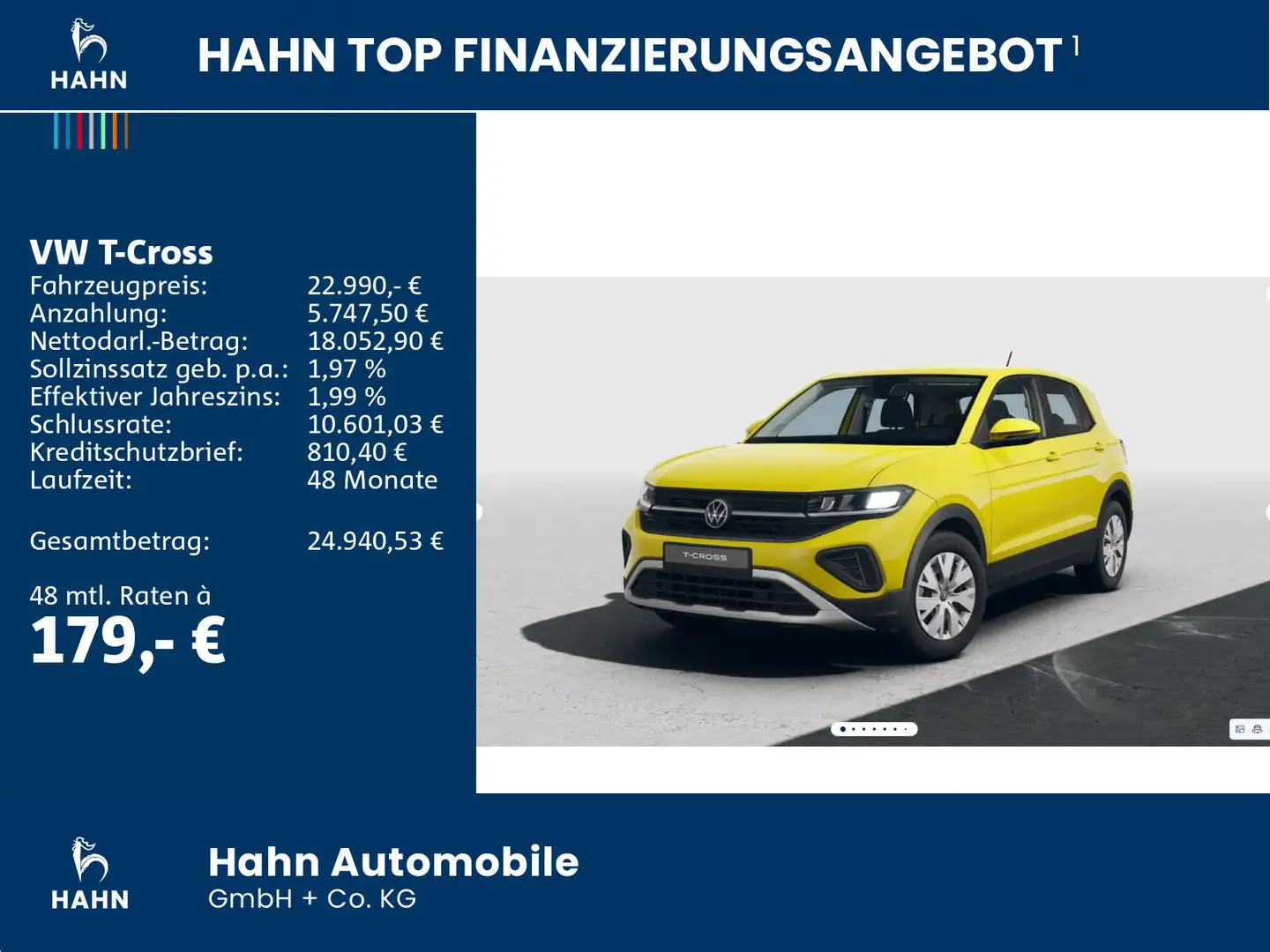 Volkswagen T-Cross 1,0TSI 70kW KLIMA ACC RADIO PDC APP Gelb - 2
