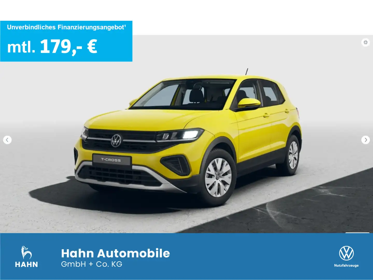 Volkswagen T-Cross 1,0TSI 70kW KLIMA ACC RADIO PDC APP Gelb - 1