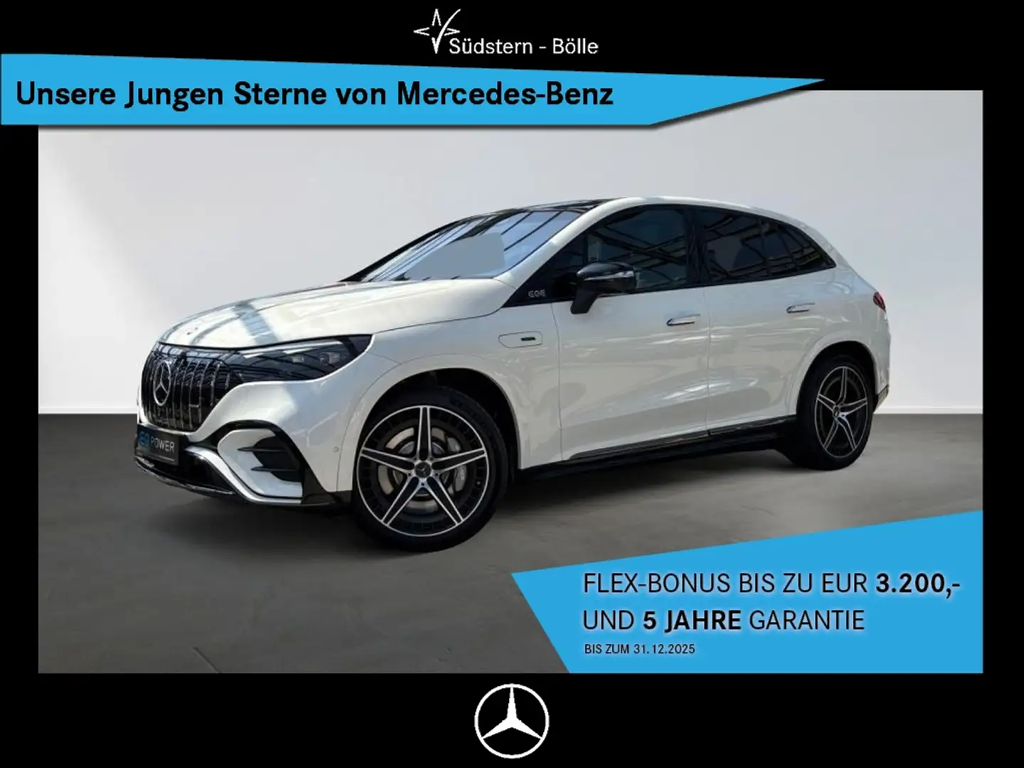 Mercedes-Benz EQE SUV EQE 43 AMG 4M SUV HYPER+HAL+HUD+AHK+BURM.+PANO+ Weiß - 1