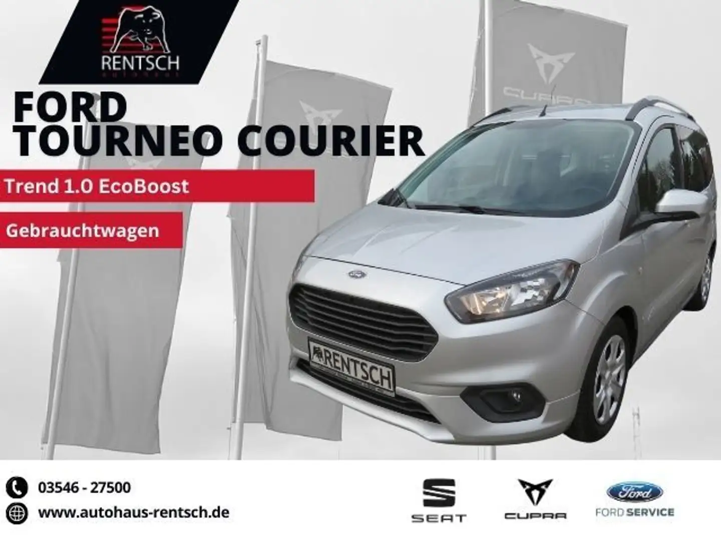 Ford Tourneo Courier 1.0 EcoBoost *Klima*BT*Tempomat* Plateado - 1