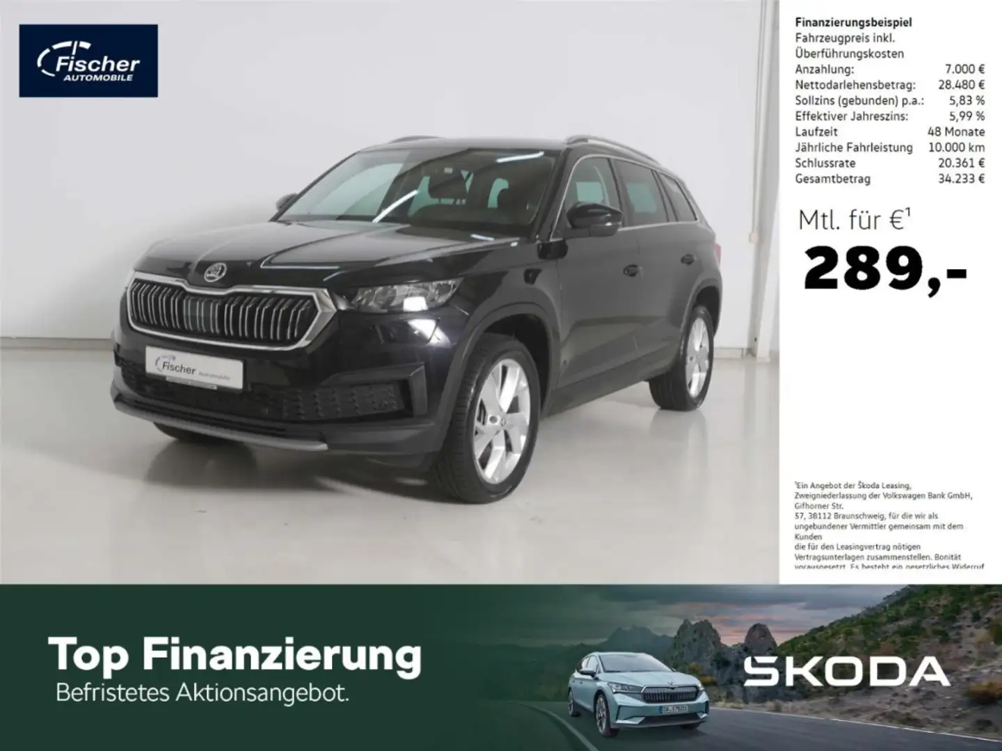 Skoda Kodiaq 2.0 TDI Style DSG 7-Sitze/AHK/LED/NAV/ACC Schwarz - 1