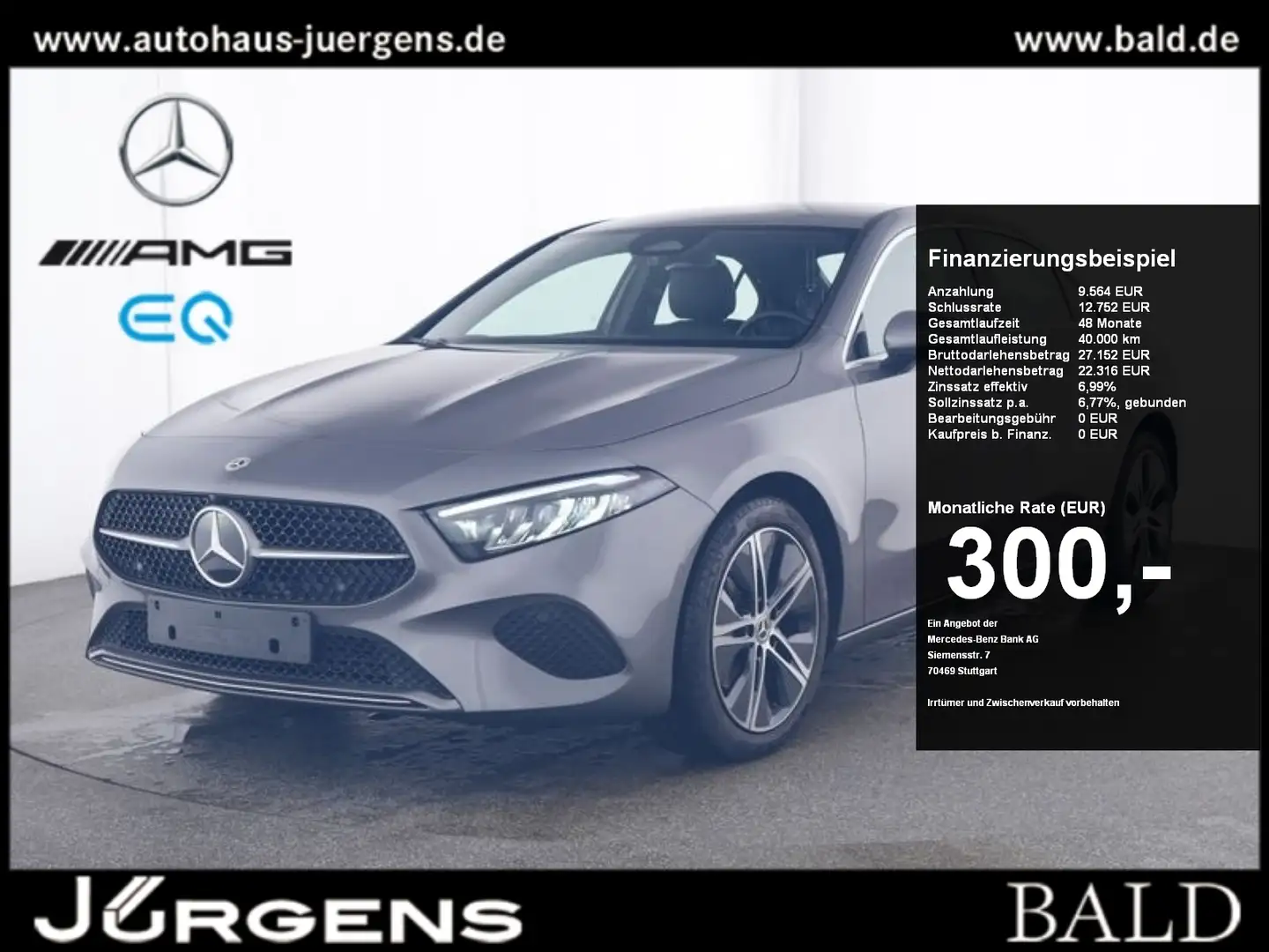 Mercedes-Benz A 180 d Progressive/Winter/LED/Kamera/SHZ/DAB Grijs - 1