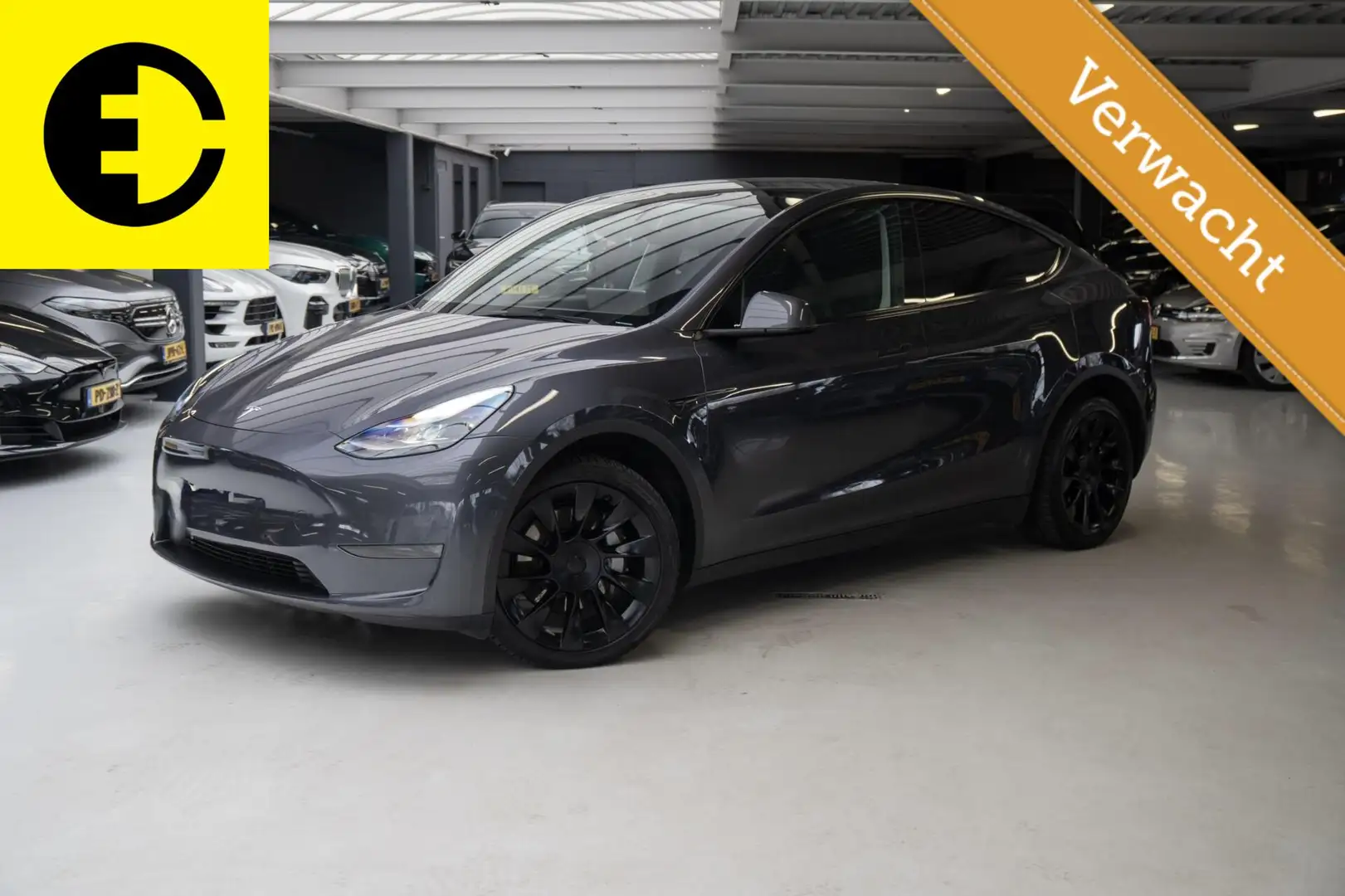 Tesla Model Y RWD 58 kWh | SOH 90,3% | Trekhaak | Incl.BTW Grijs - 1