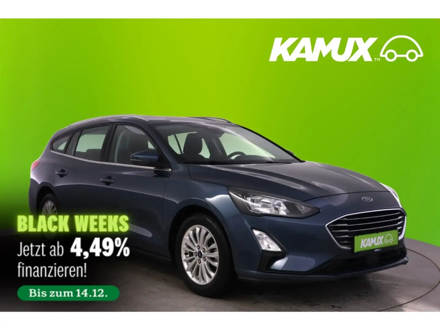 Ford Focus 1.0EB Turnier Titanium S/S+NAVI+KAMERA+SHZ Blau - 1